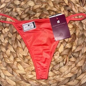 Donna Loren Tangerine Satin Thong